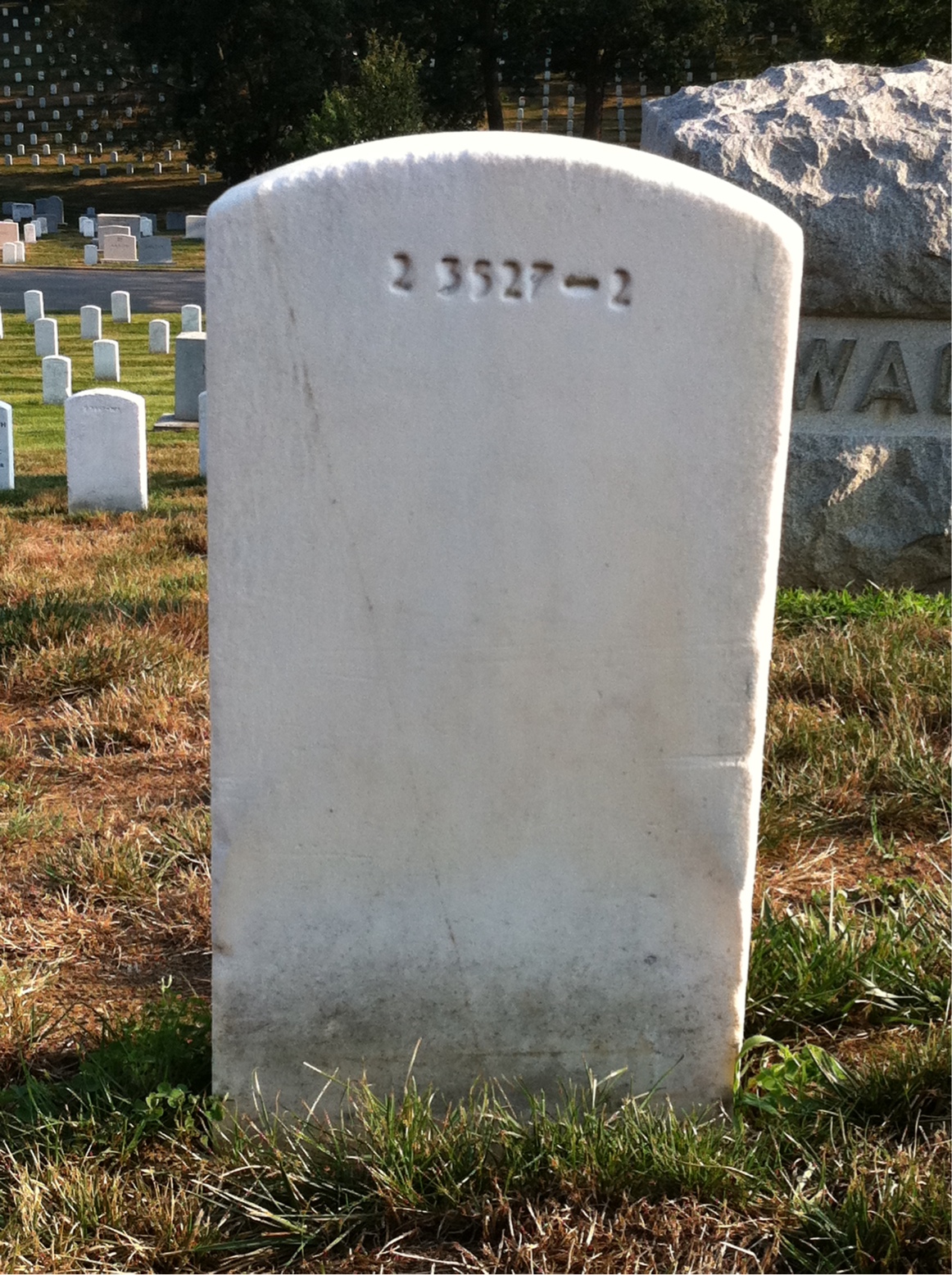 Back of headstone — Brett Anglin