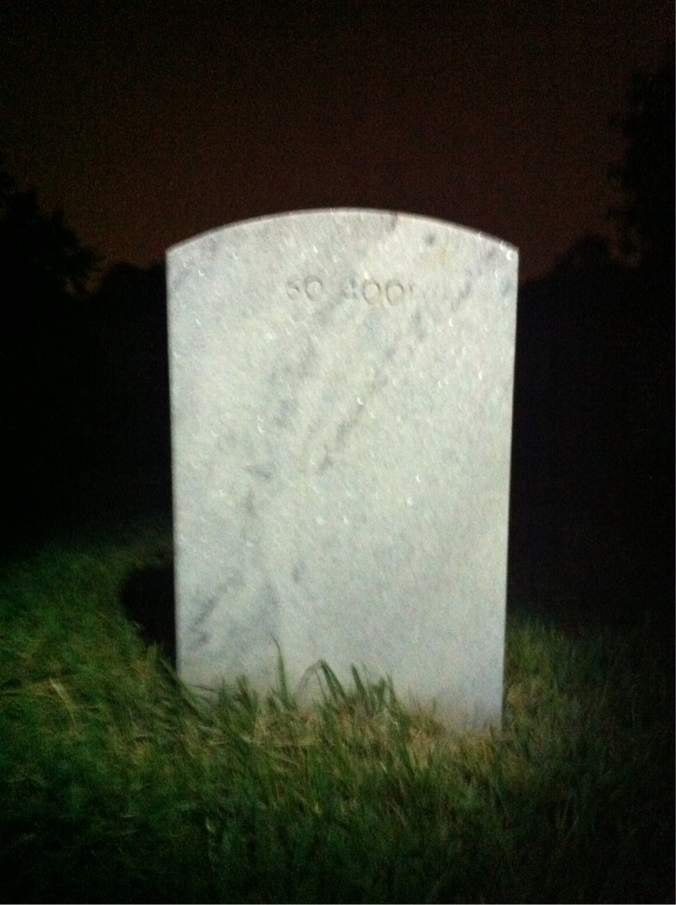 Back of headstone — Douglas Avery