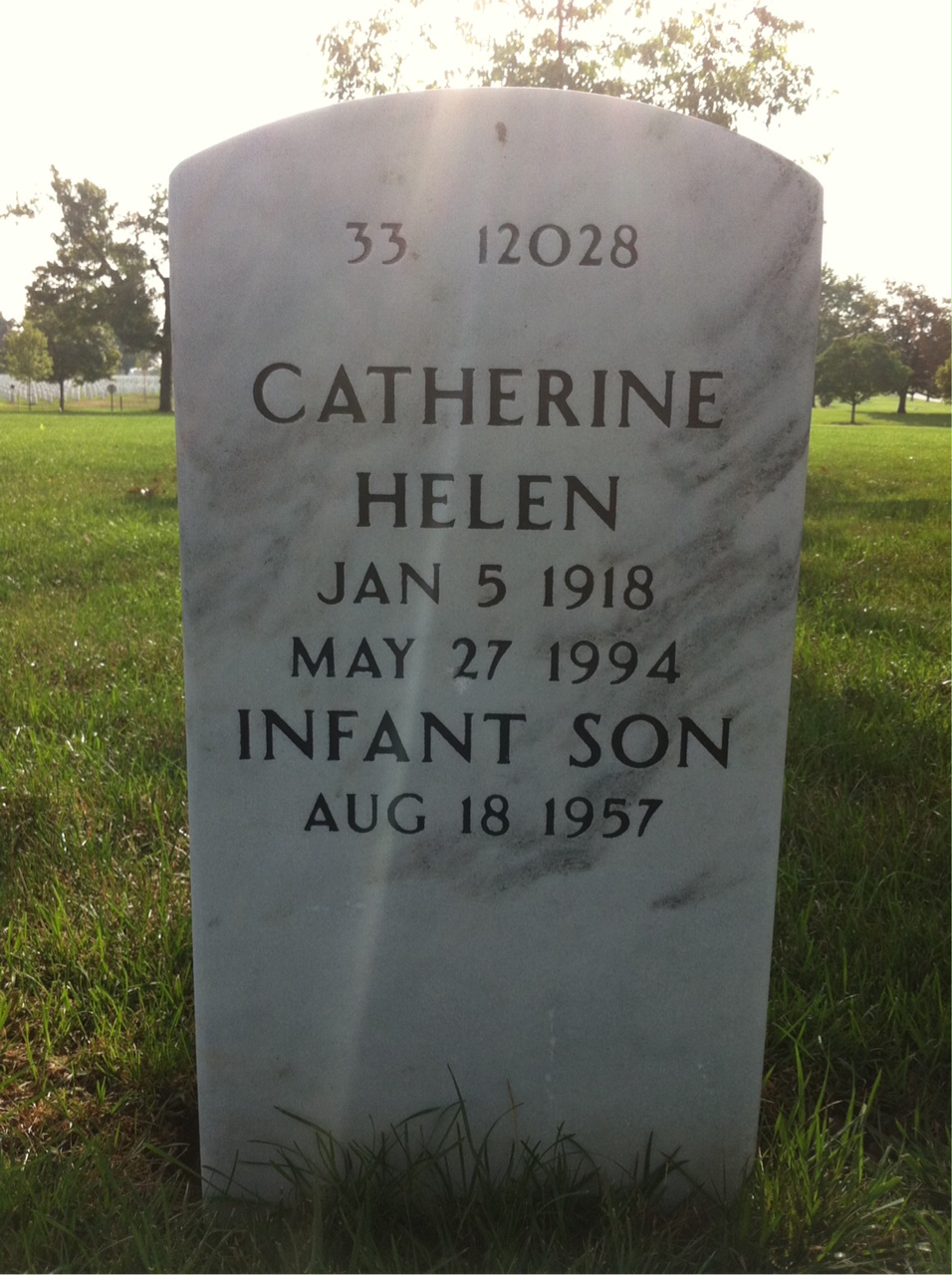 Back of headstone — Joseph Latorre