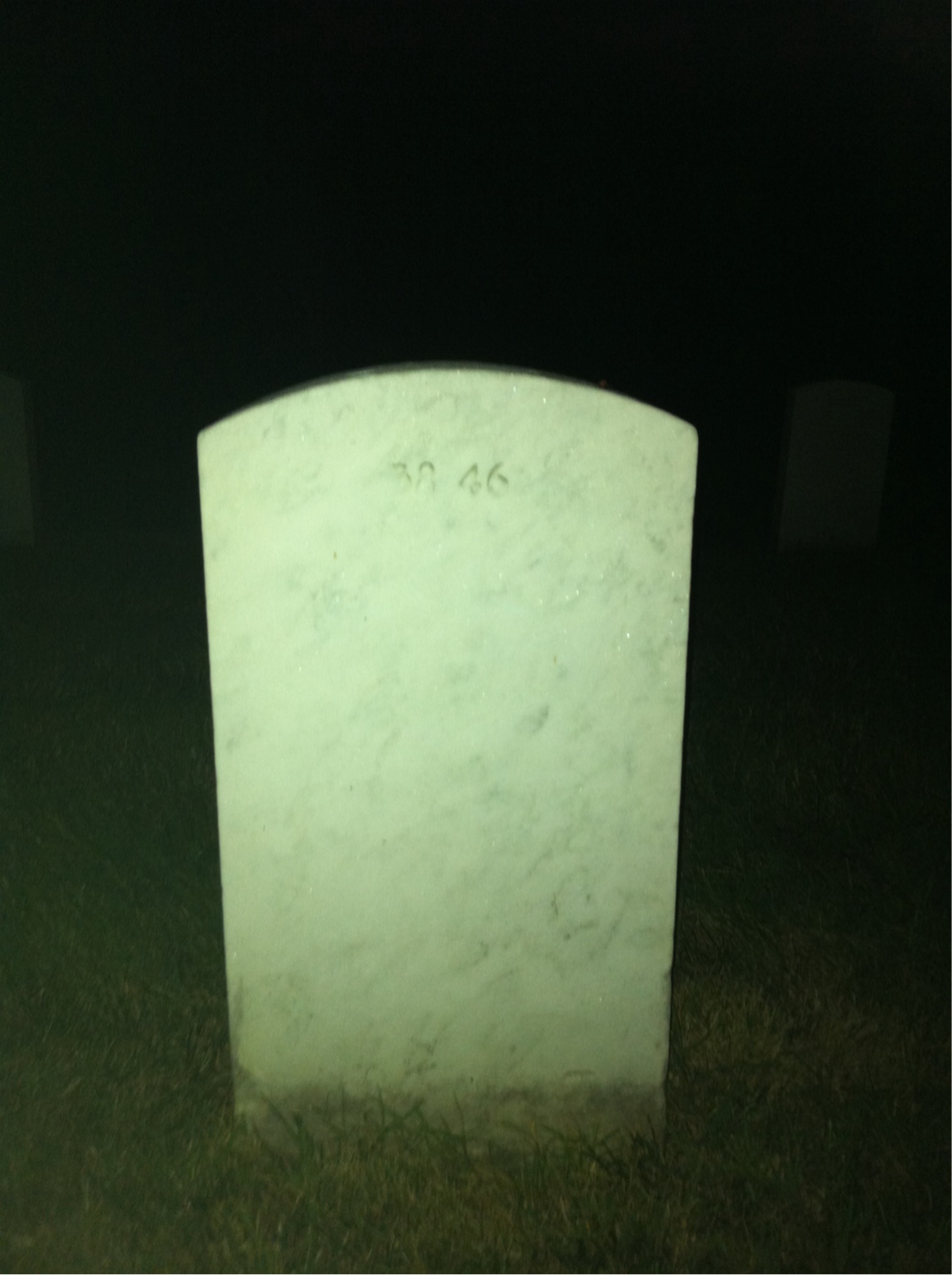 Back of headstone — Donald Morris
