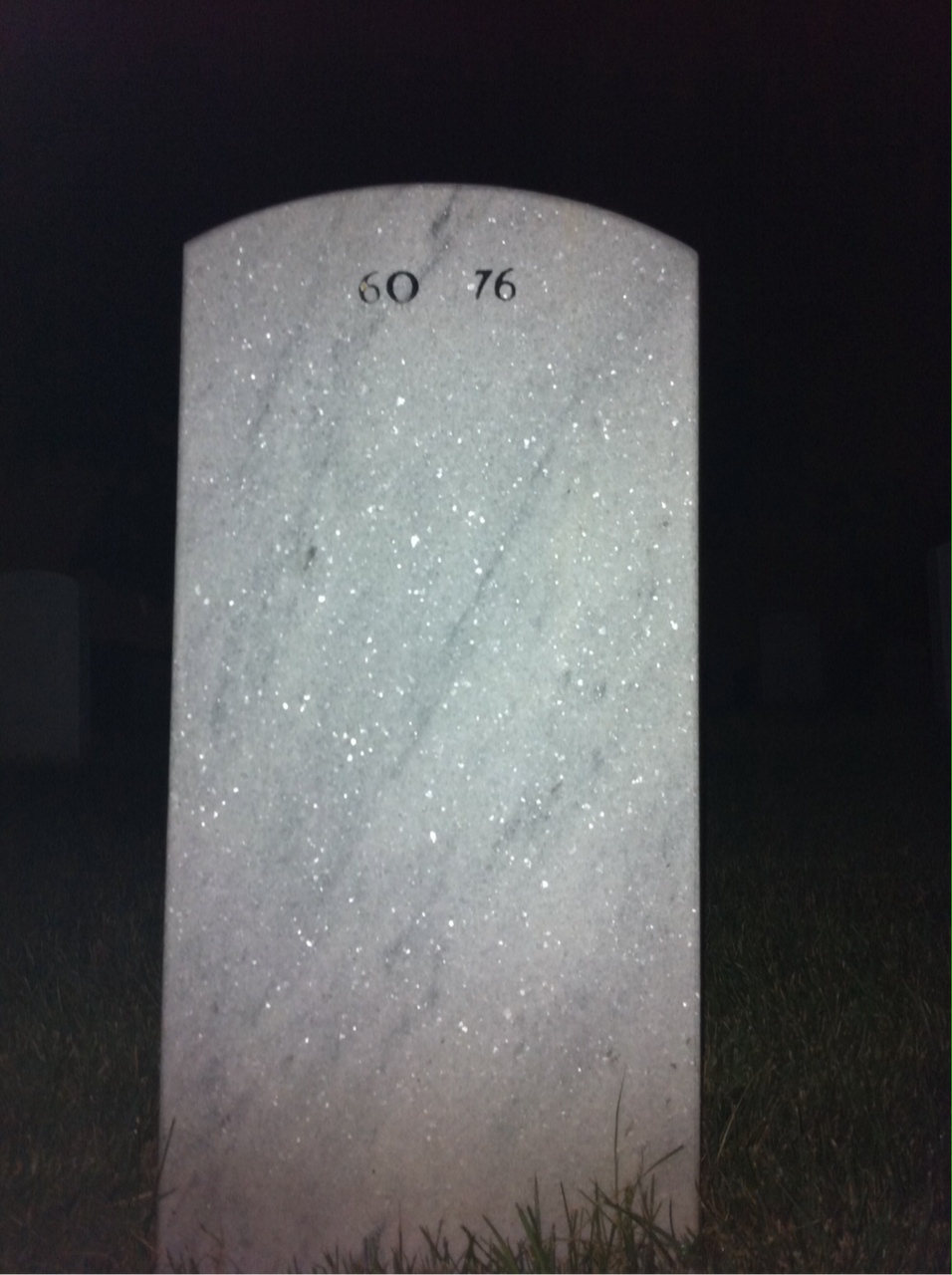 Back of headstone — Ralph Johnson