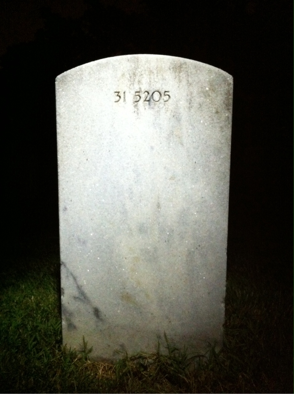 Back of headstone — Margaret Annadale