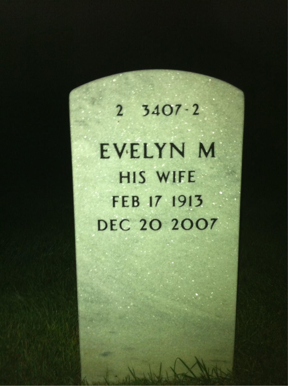 Back of headstone — Clarke Reid