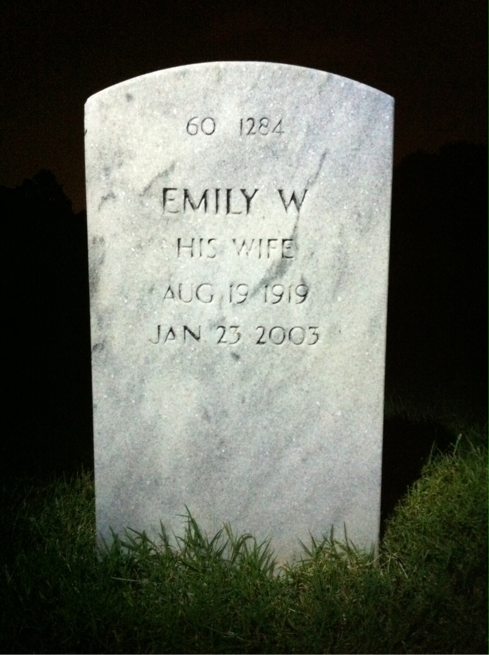 Back of headstone — Edward Moriarty