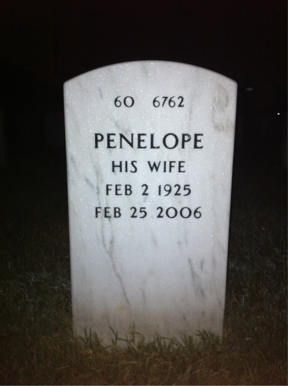 Back of headstone — Michael Sepanara