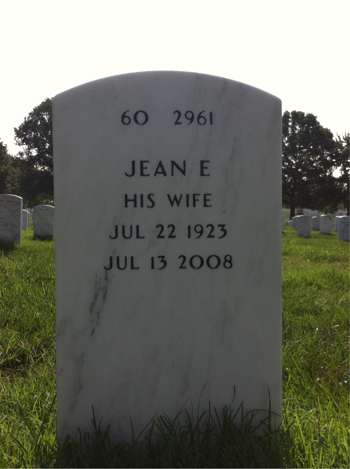 Back of headstone — Frederick Sahl