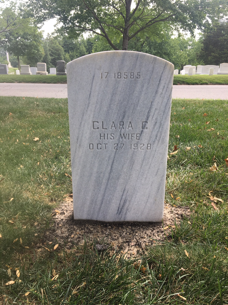Back of headstone — James Breen
