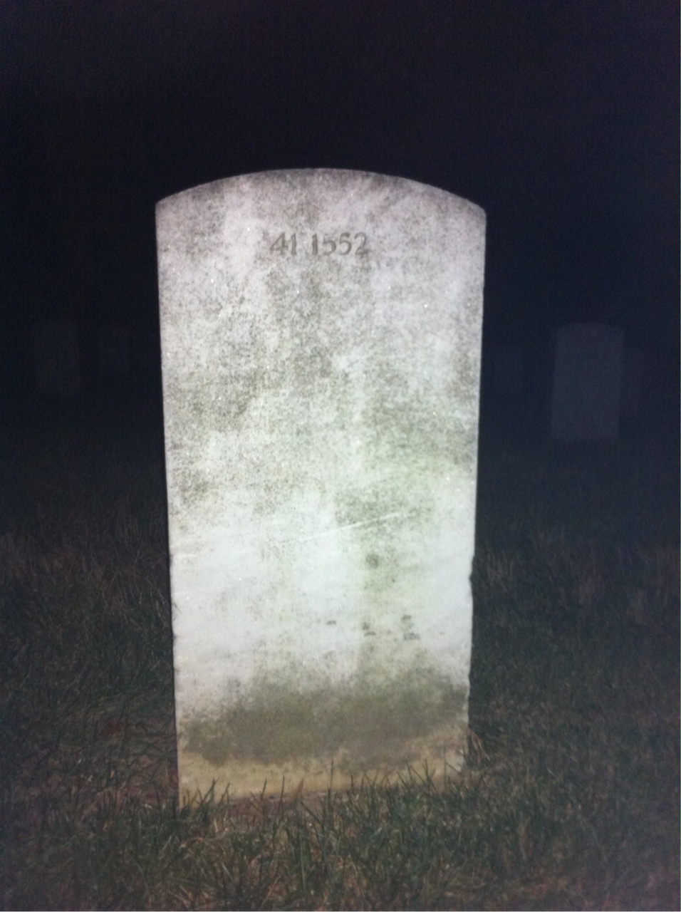 Back of headstone — Kristina Mendenhall