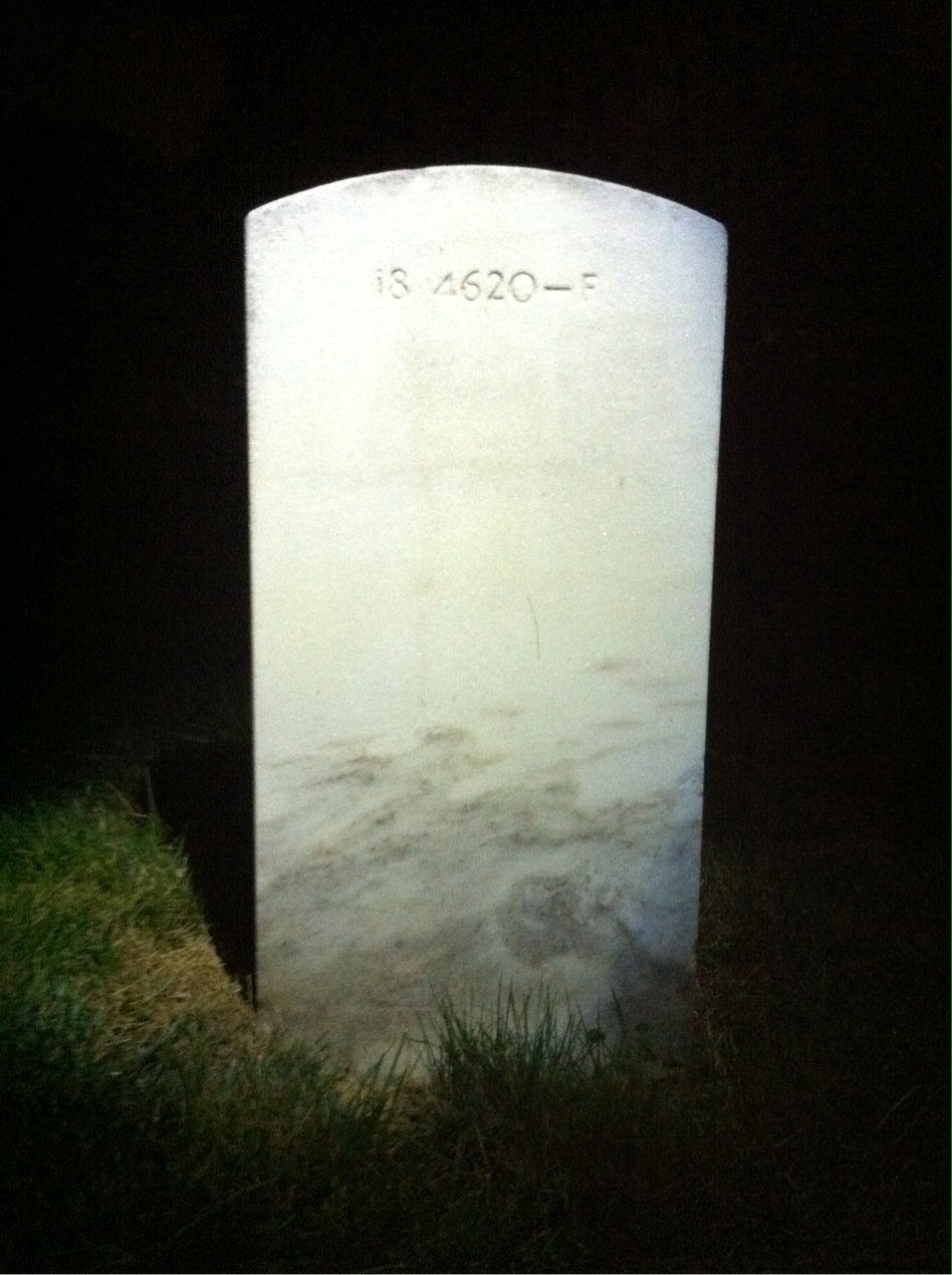 Back of headstone — Richard Collins