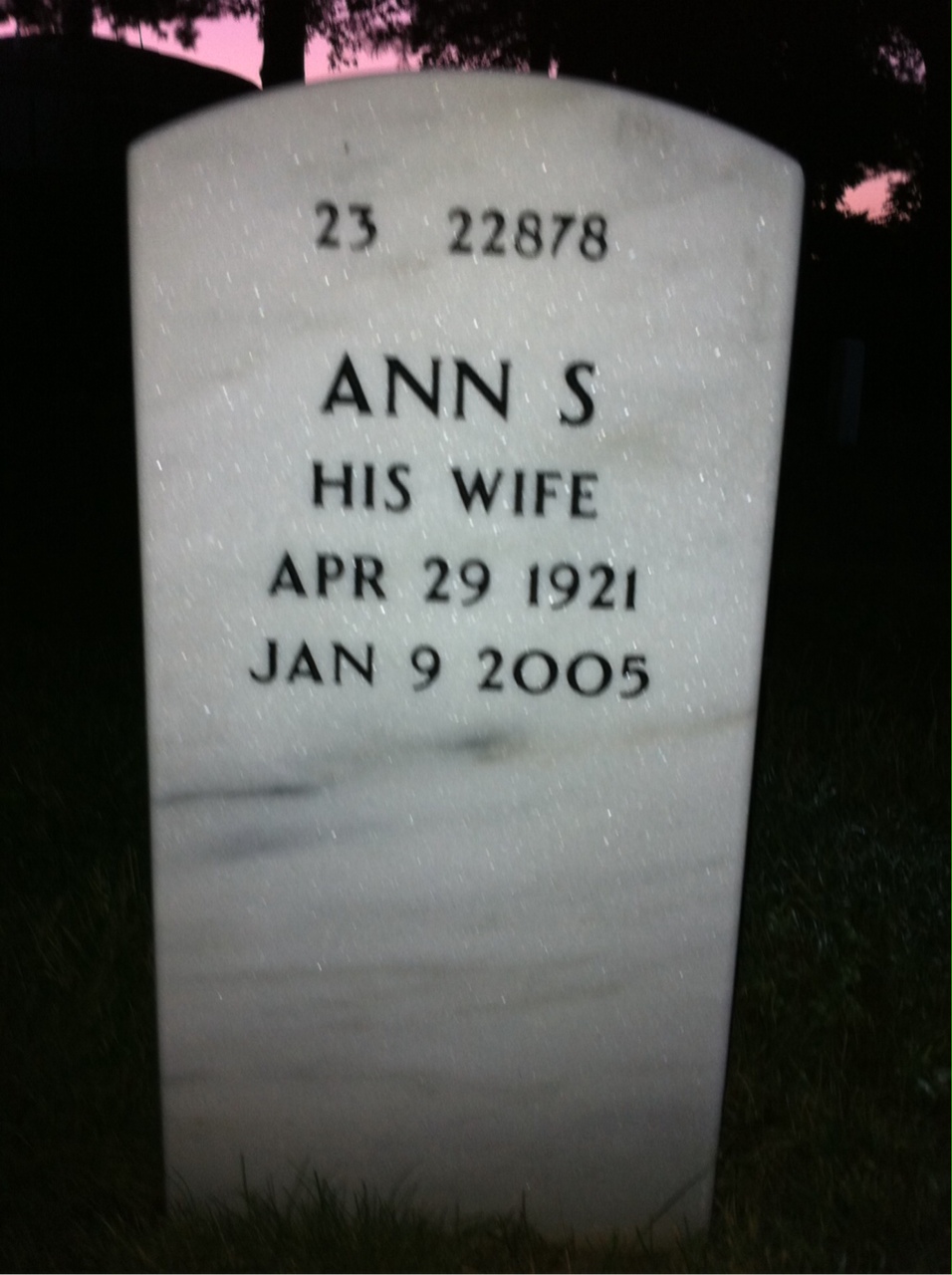 Back of headstone — Michael Spinello