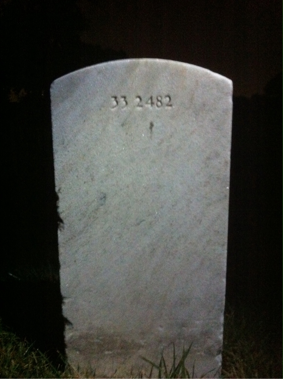 Back of headstone — Willie Minor