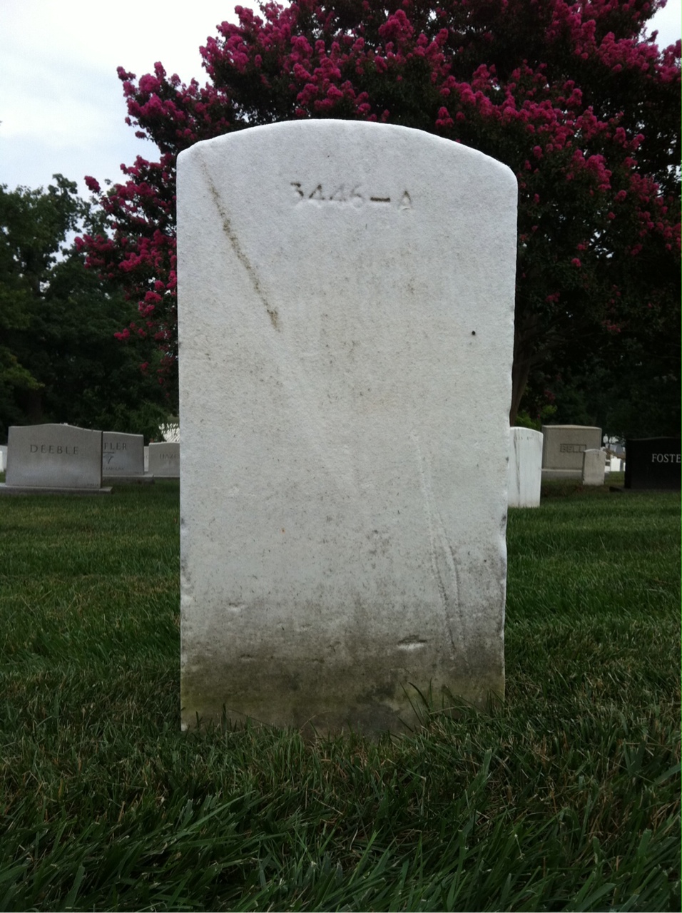 Back of headstone — James Bagshaw