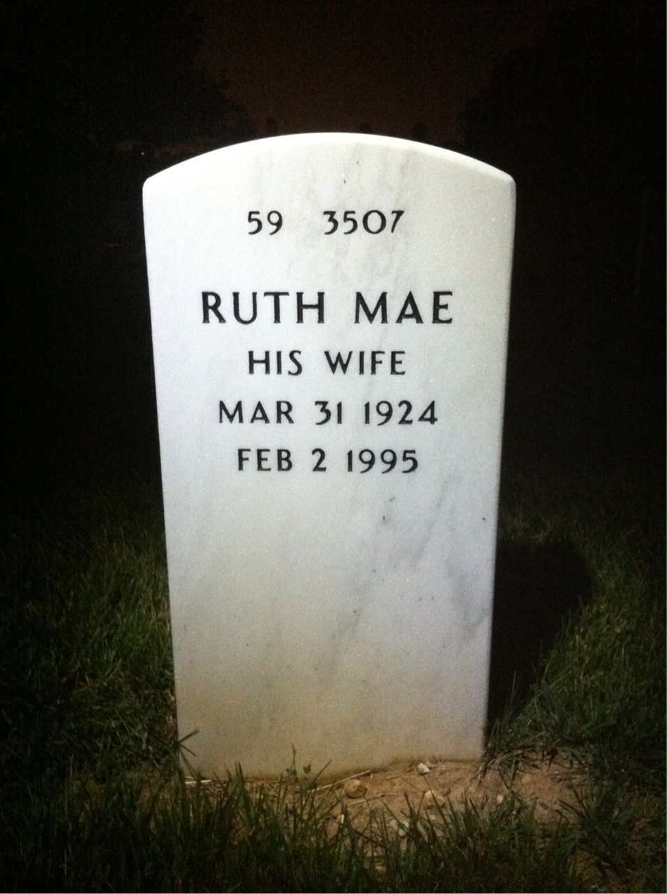 Back of headstone — Robert Duncan