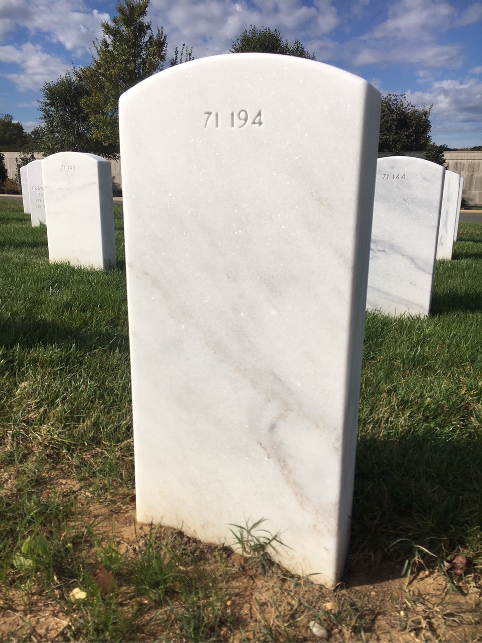 Back of headstone — Thomas Beck