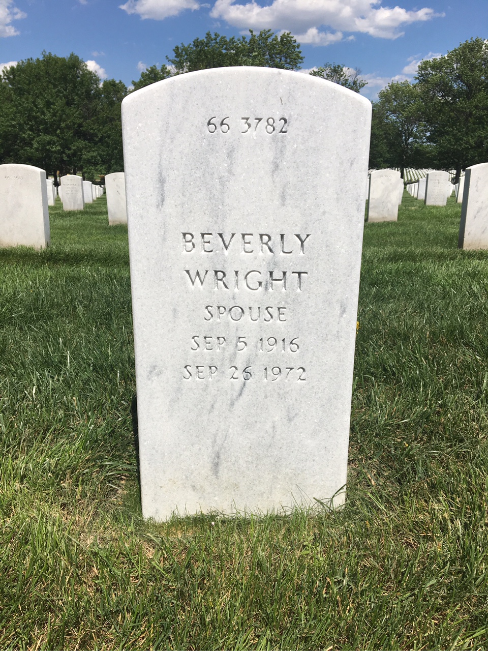 Back of headstone — Ronald Fallows