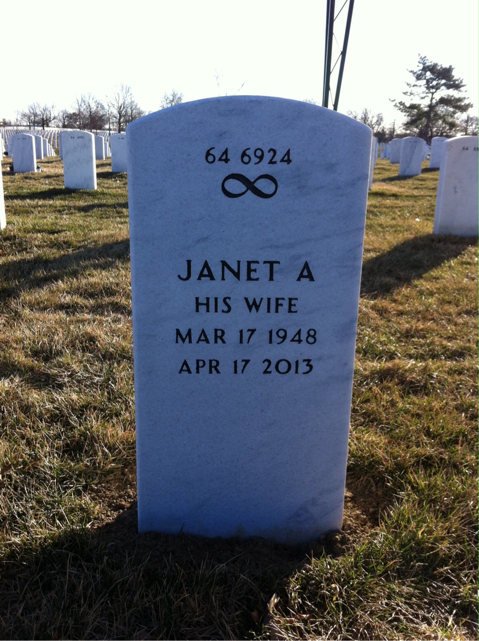 Back of headstone — Ulyus Odell Brinkley