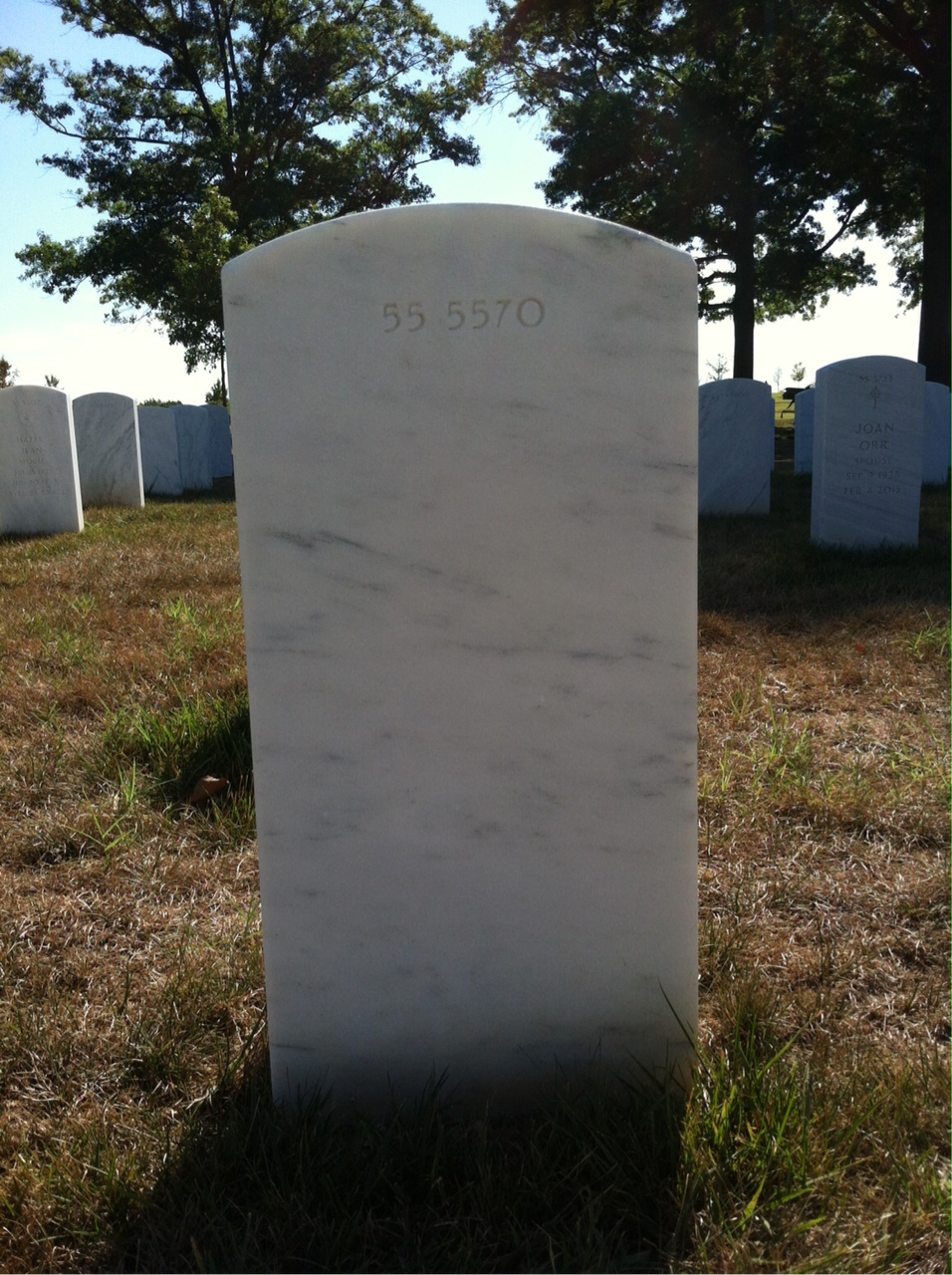 Back of headstone — Frederick John Ulmer