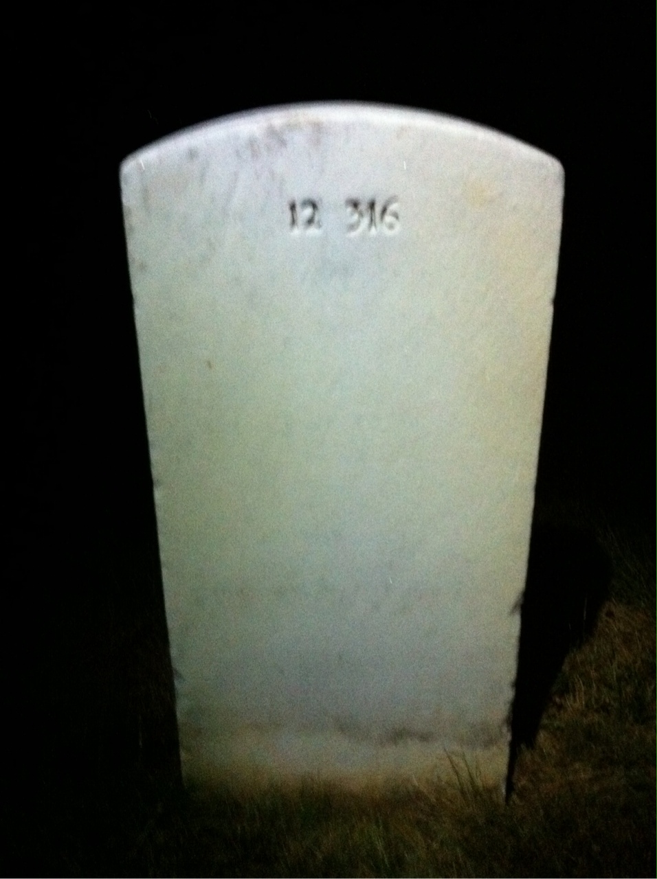 Back of headstone — George Murray