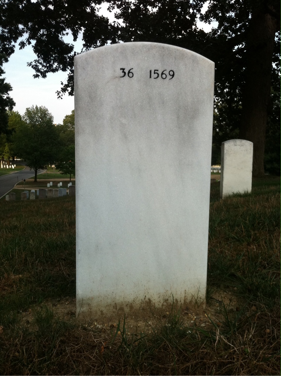 Back of headstone — Archie Neill