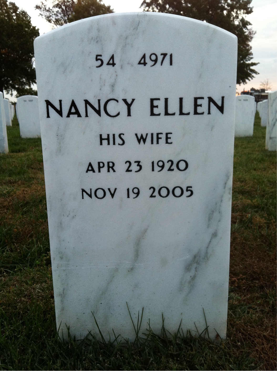 Back of headstone — Richard Kent