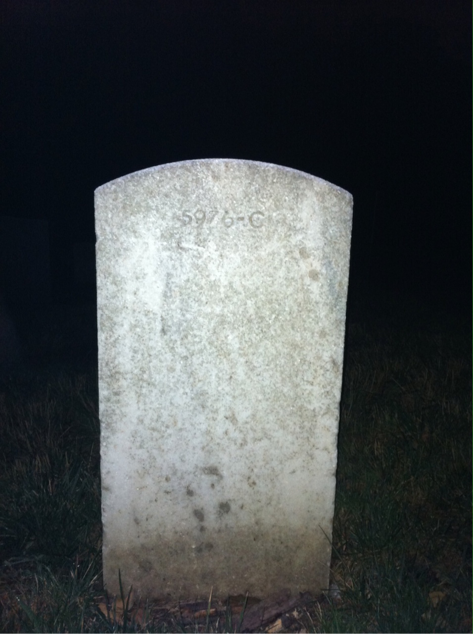 Back of headstone — James Benson