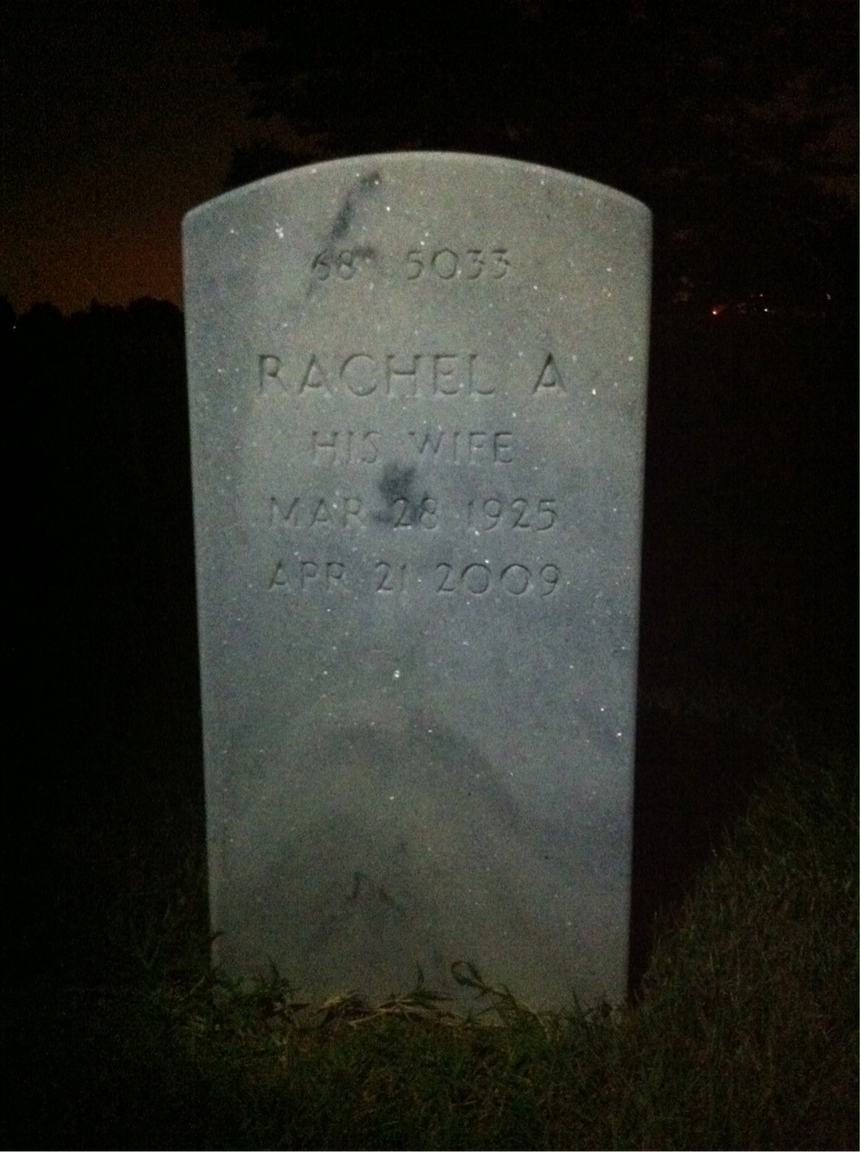 Back of headstone — Bernard Lennon