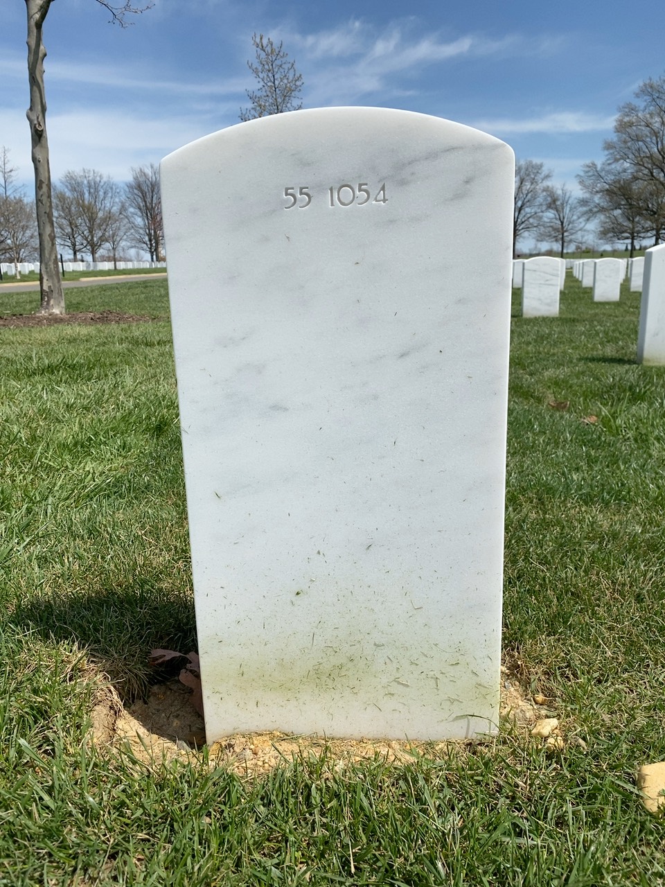 Back of headstone — Thomas Jerome Hogan