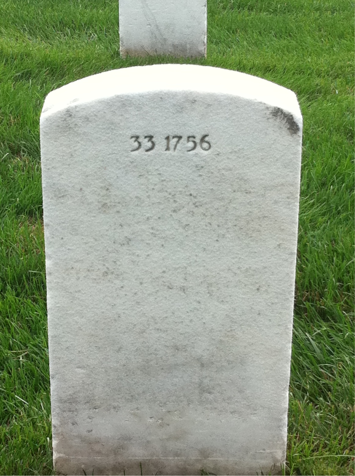 Back of headstone — Sarah Morrow