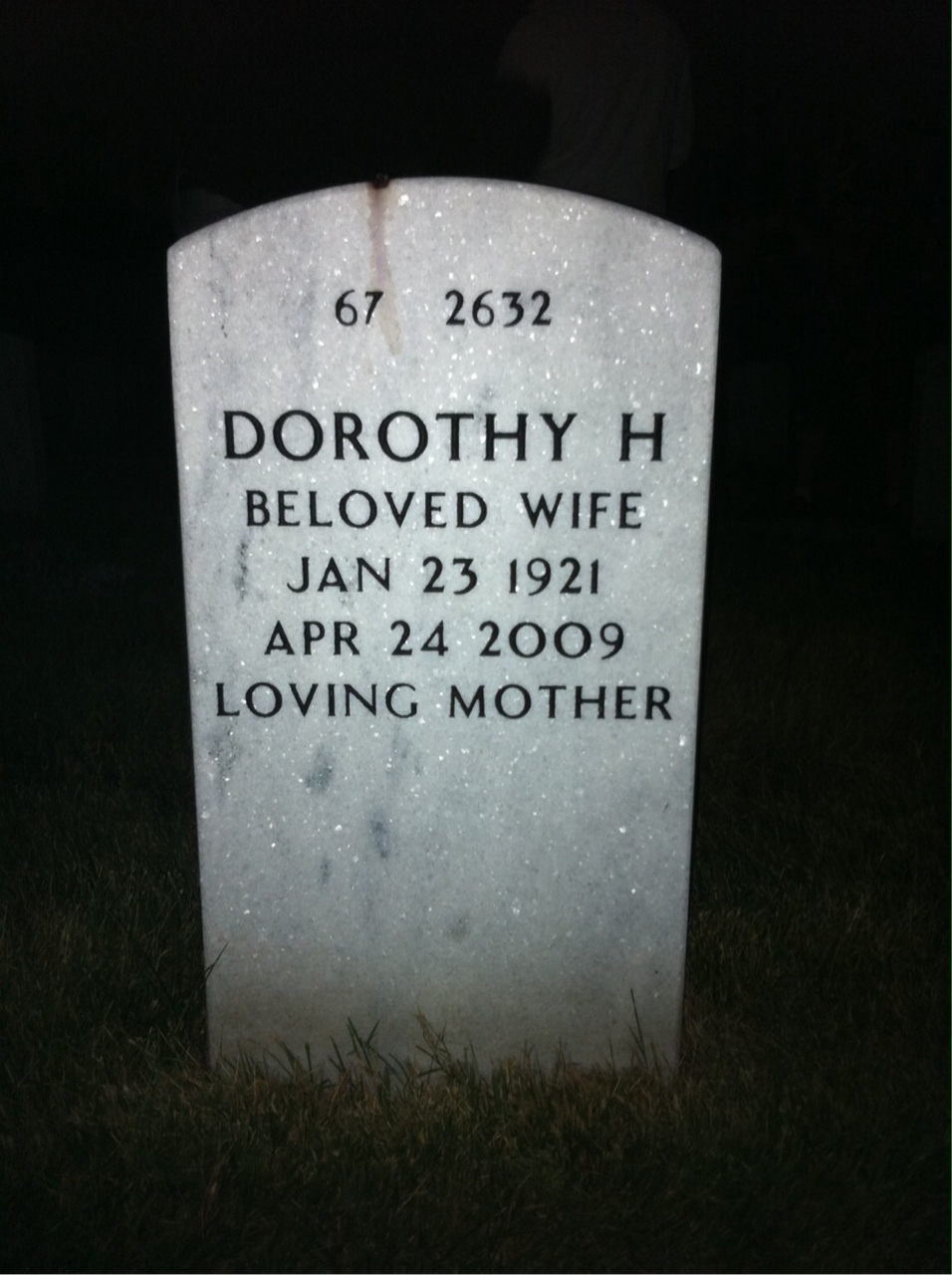 Back of headstone — William Apgar