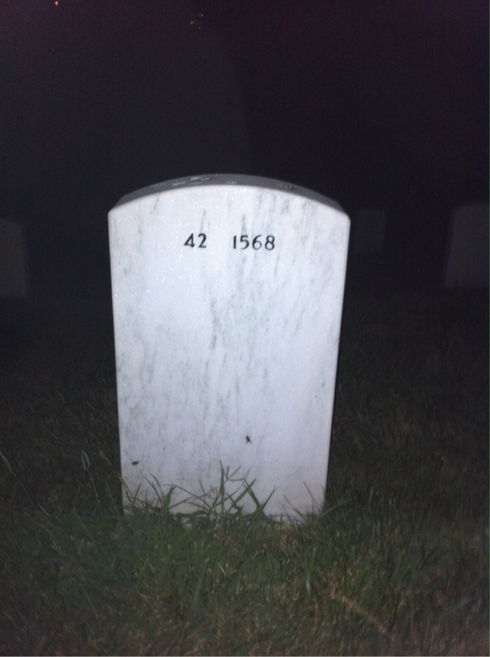 Back of headstone — Ethel Alban