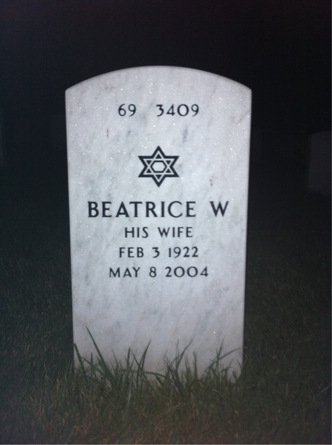 Back of headstone — J Schrotter