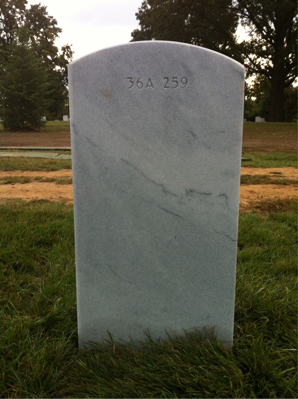 Back of headstone — Marion Middleton