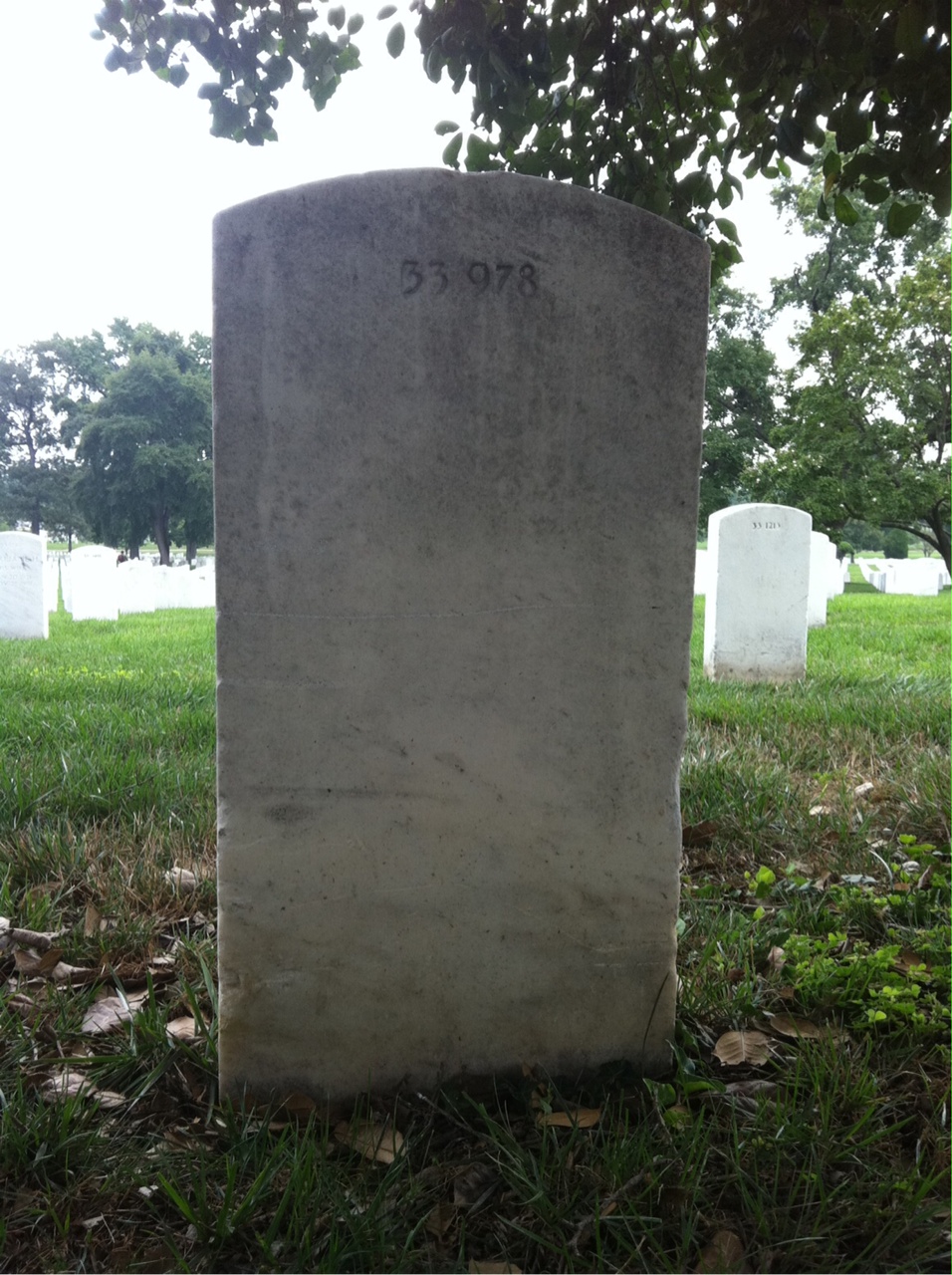 Back of headstone — William Aceto