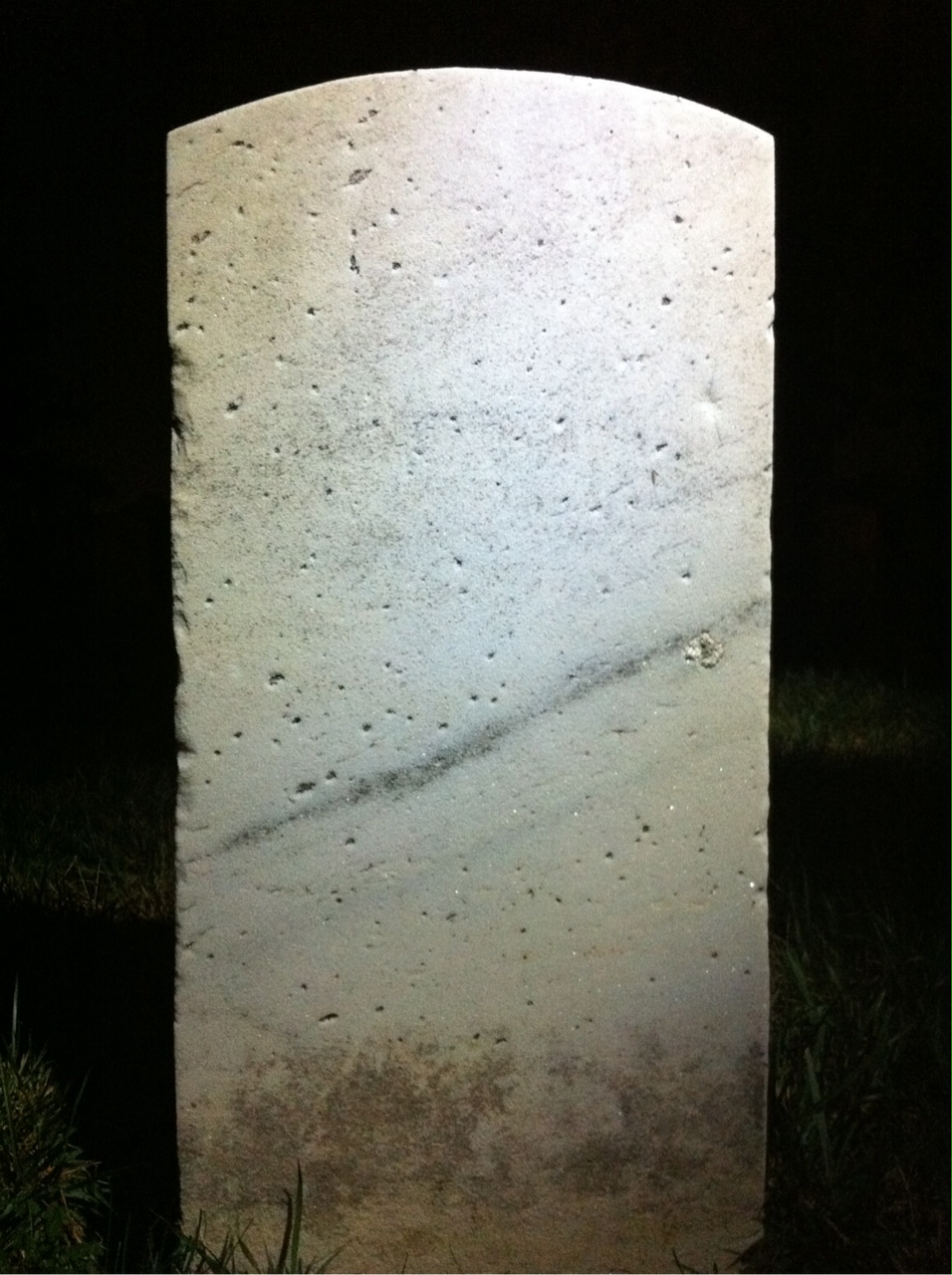 Back of headstone — David Biehl