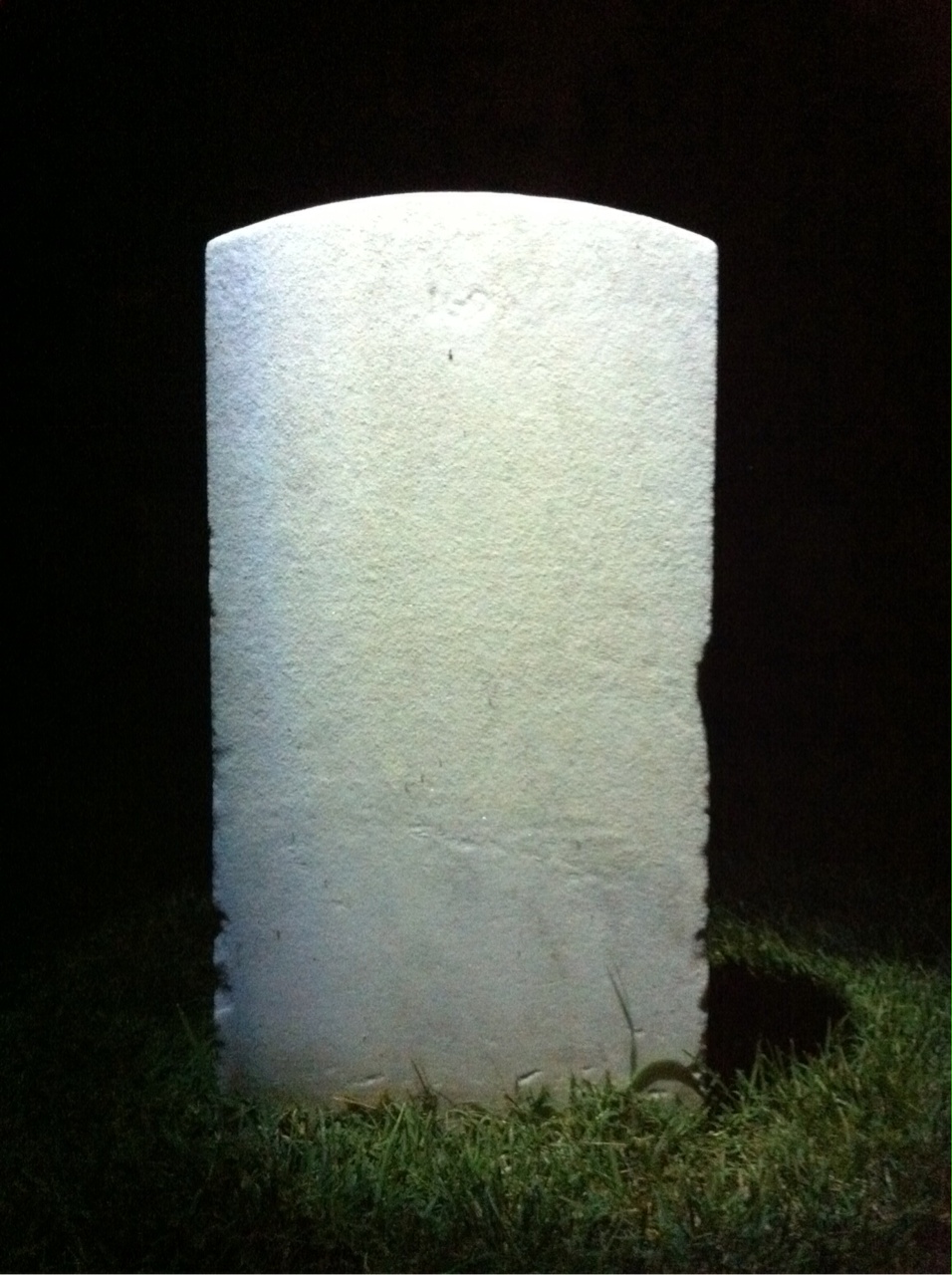 Back of headstone — Walter Allen