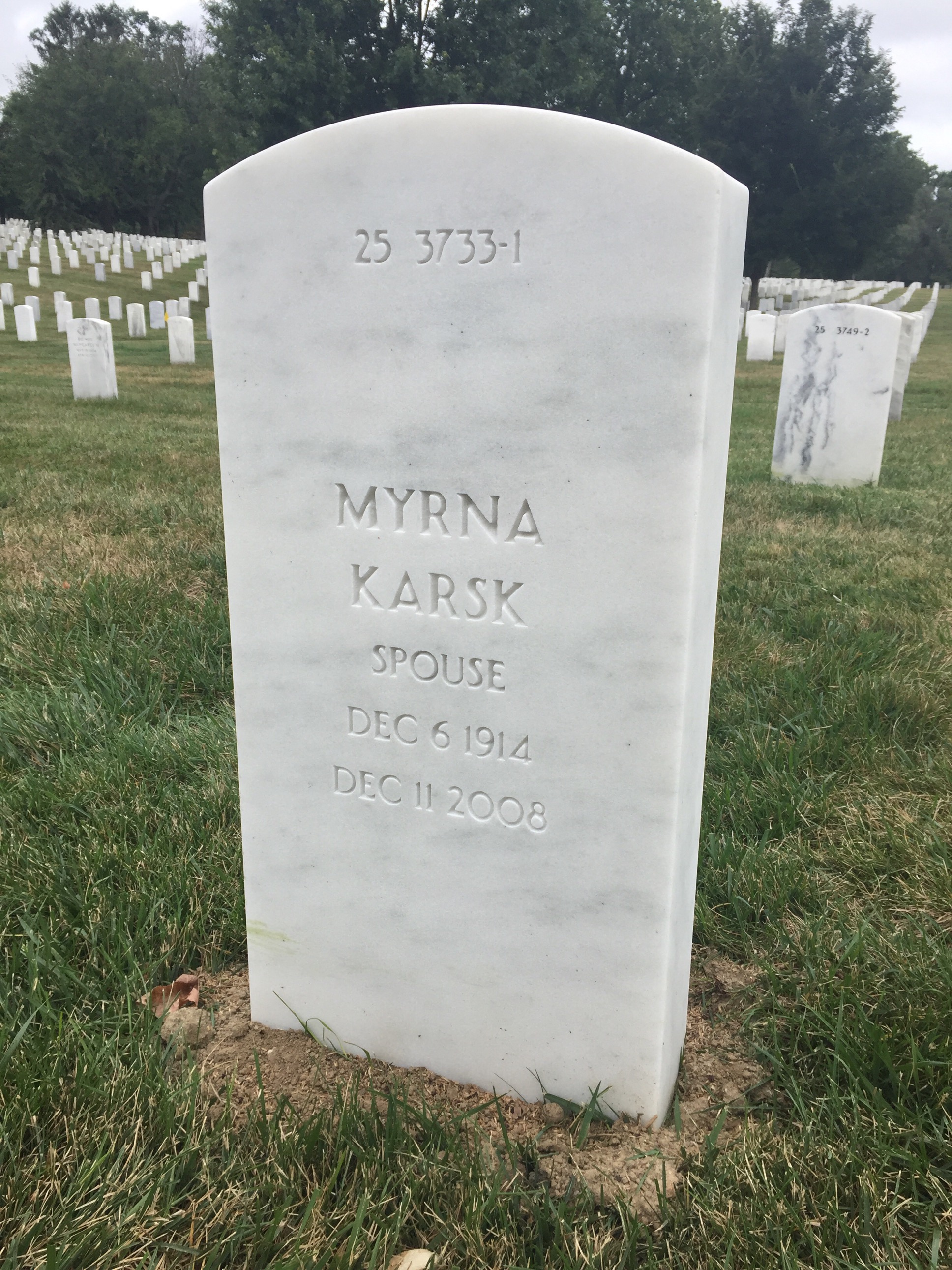 Back of headstone — Ralph Chambers