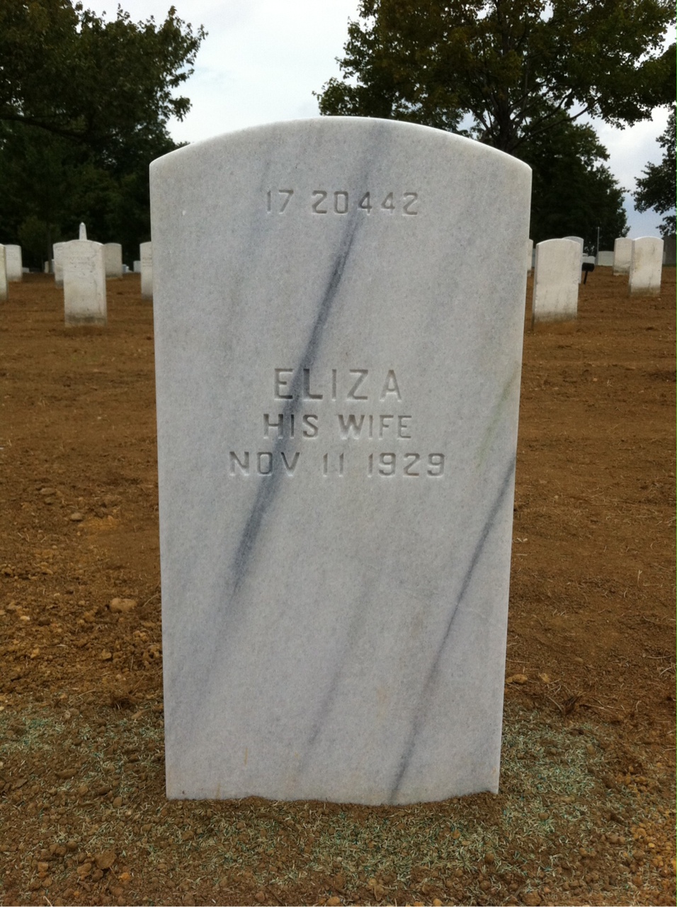 Back of headstone — William Moore