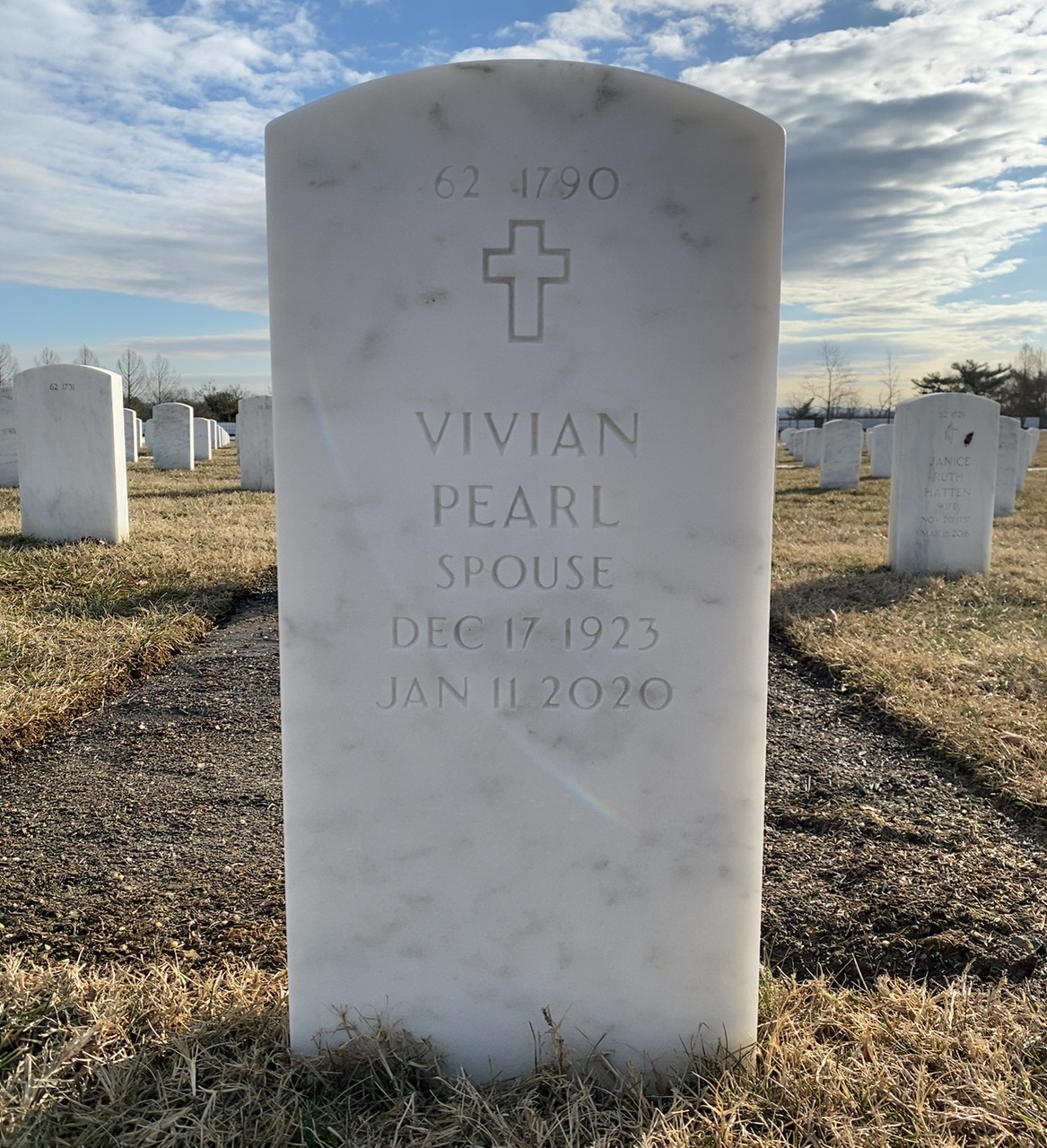 Back of headstone — William Aubuchon