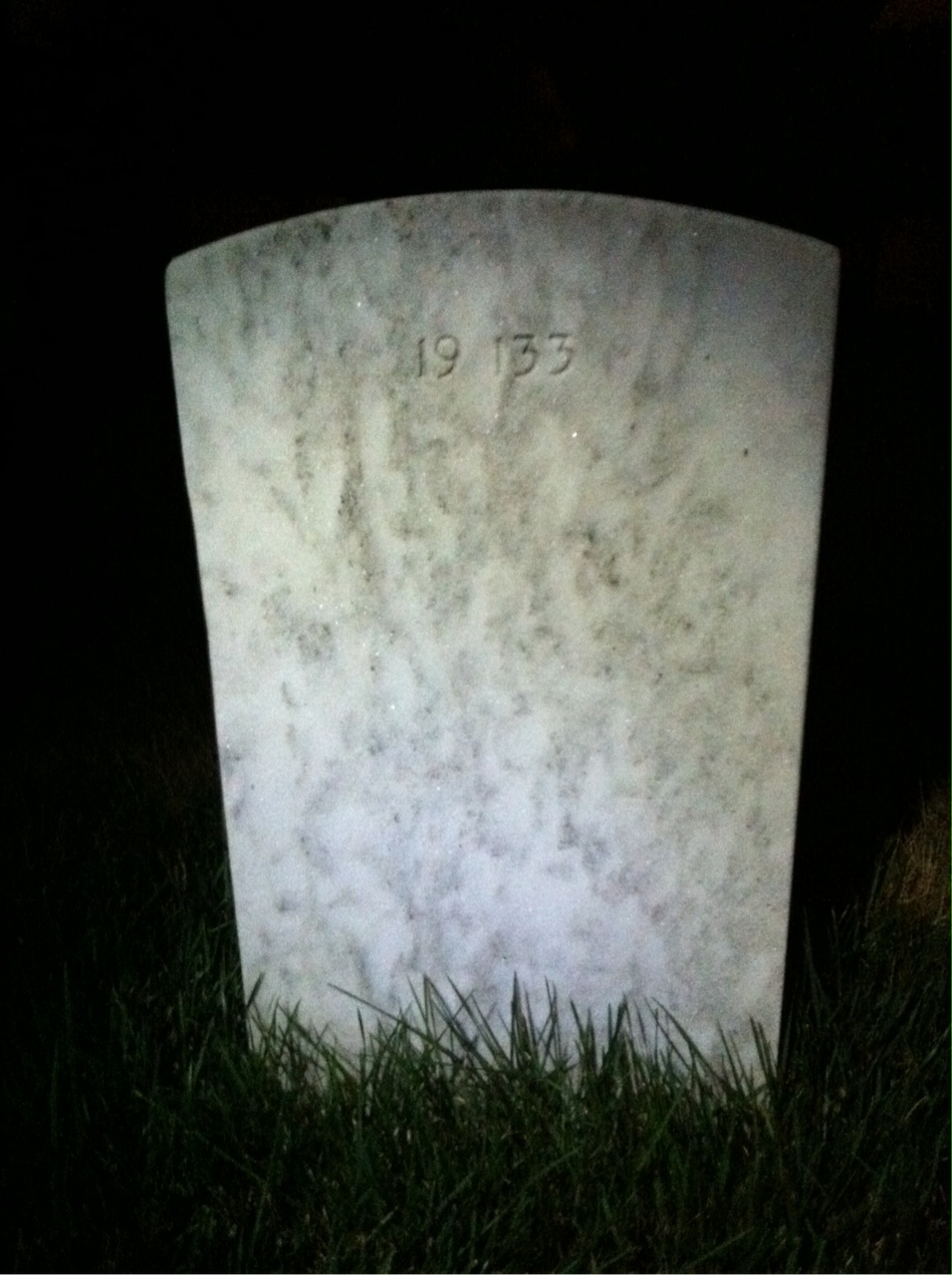 Back of headstone — John Miree