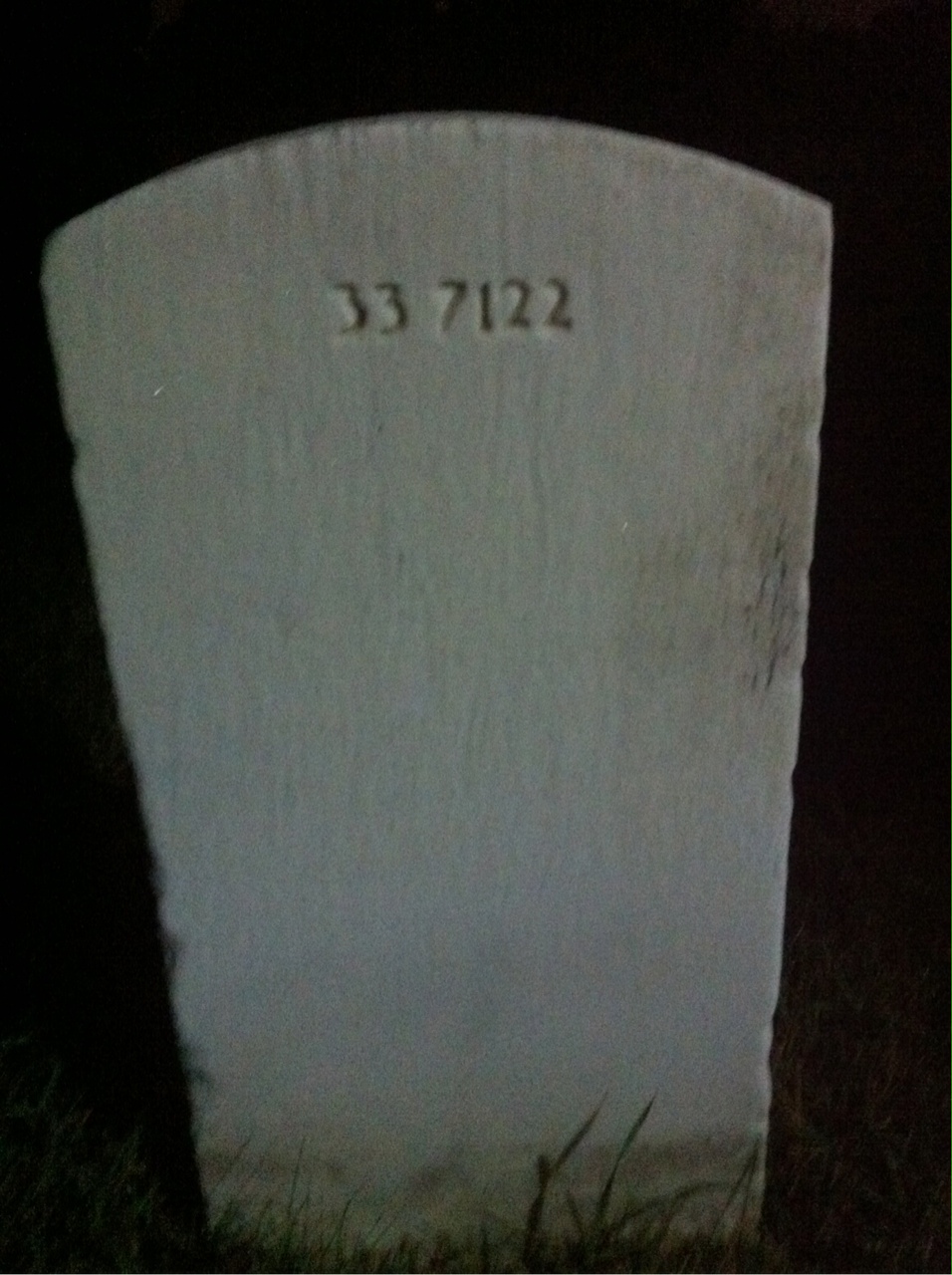 Back of headstone — Benjamin Morse