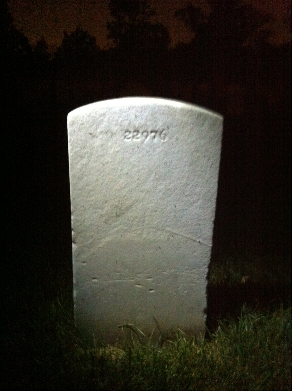 Back of headstone — Robert Allen