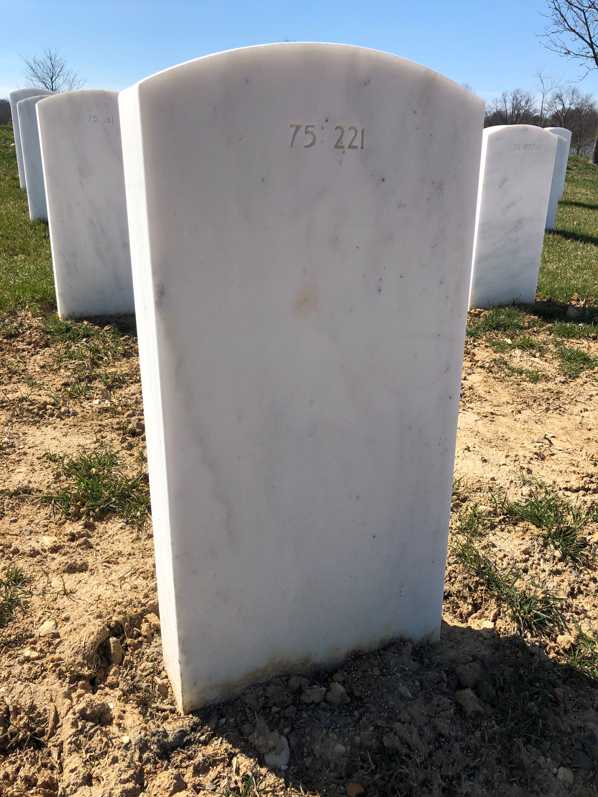Back of headstone — Stephen Miller
