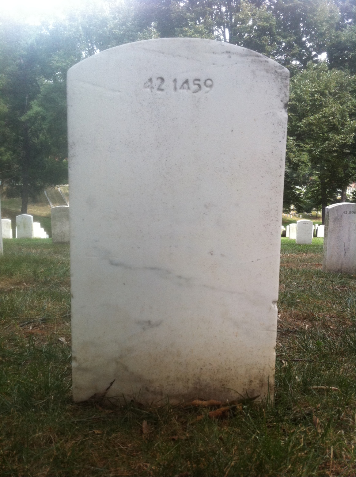 Back of headstone — William F Townsend