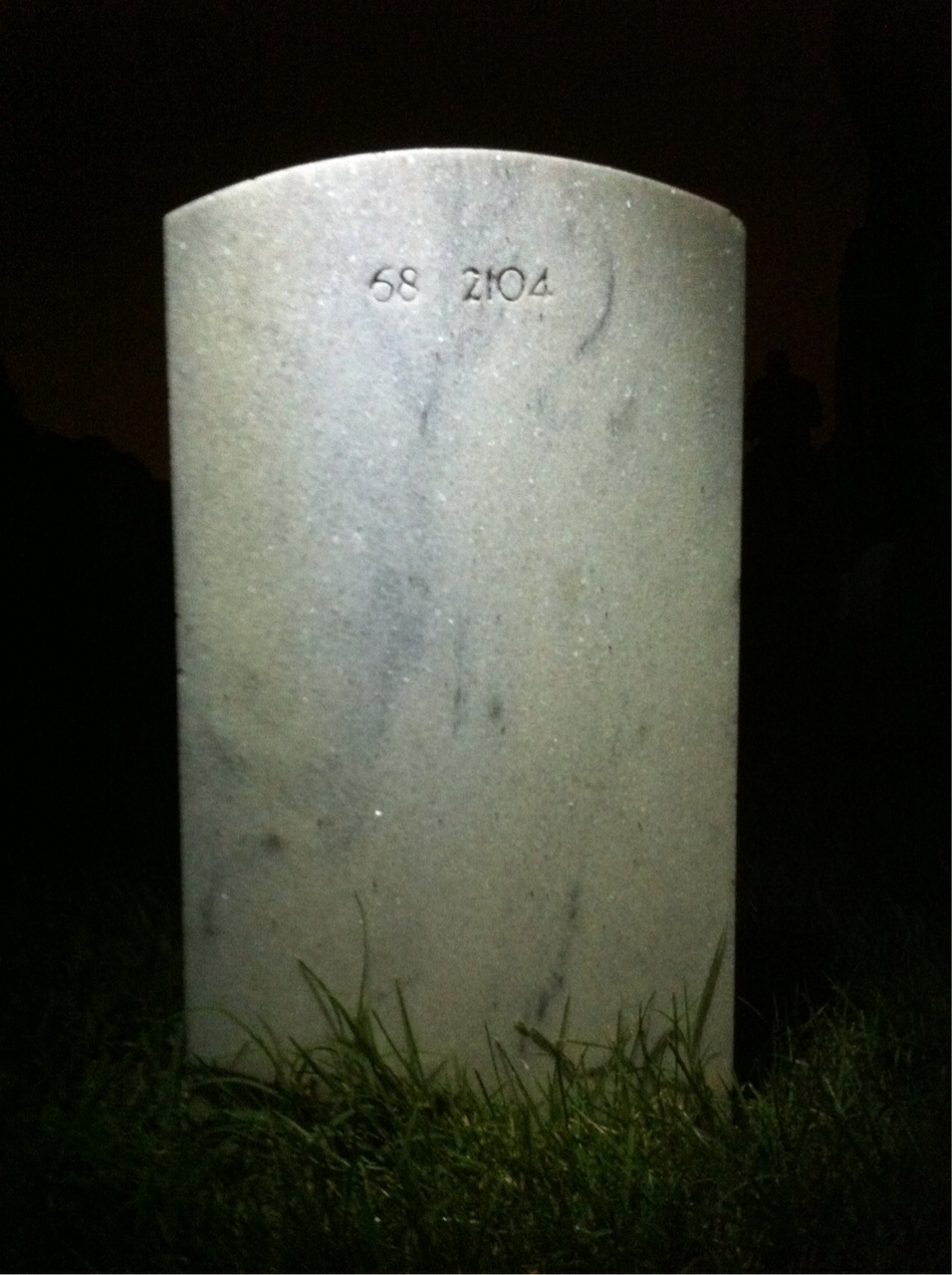 Back of headstone — Harvey Apperson