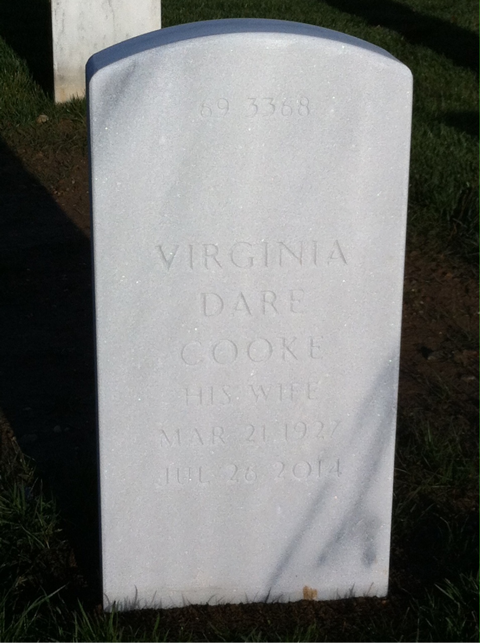 Back of headstone — Edward Kerr