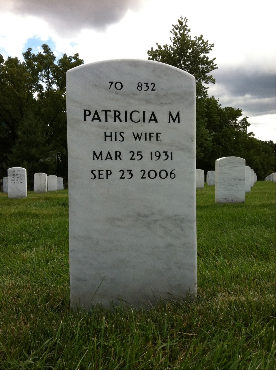 Back of headstone — Donald Porter