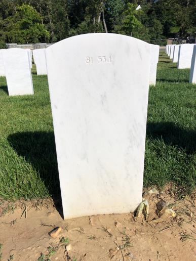 Back of headstone — William C Freeman