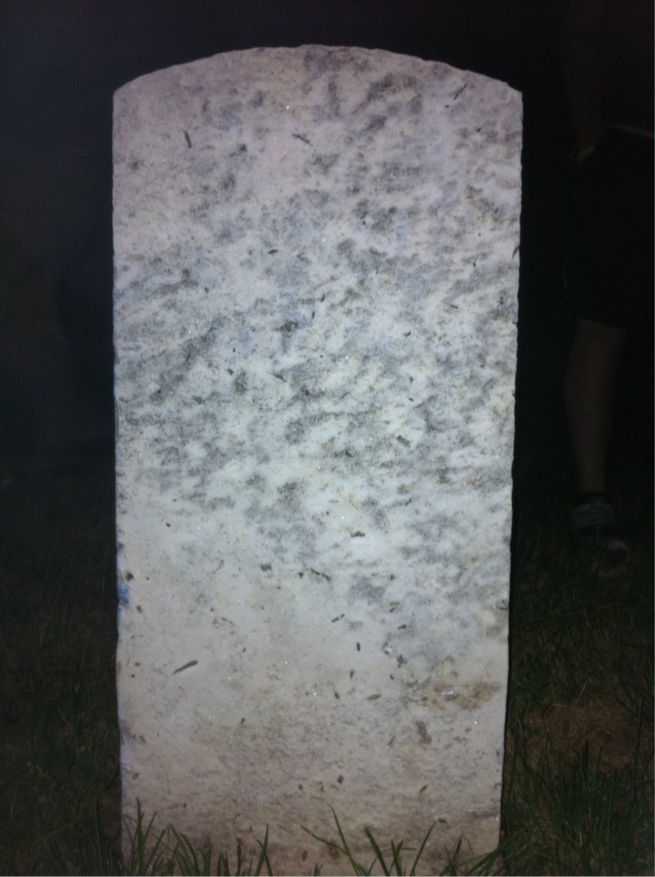 Back of headstone — Edward Moore