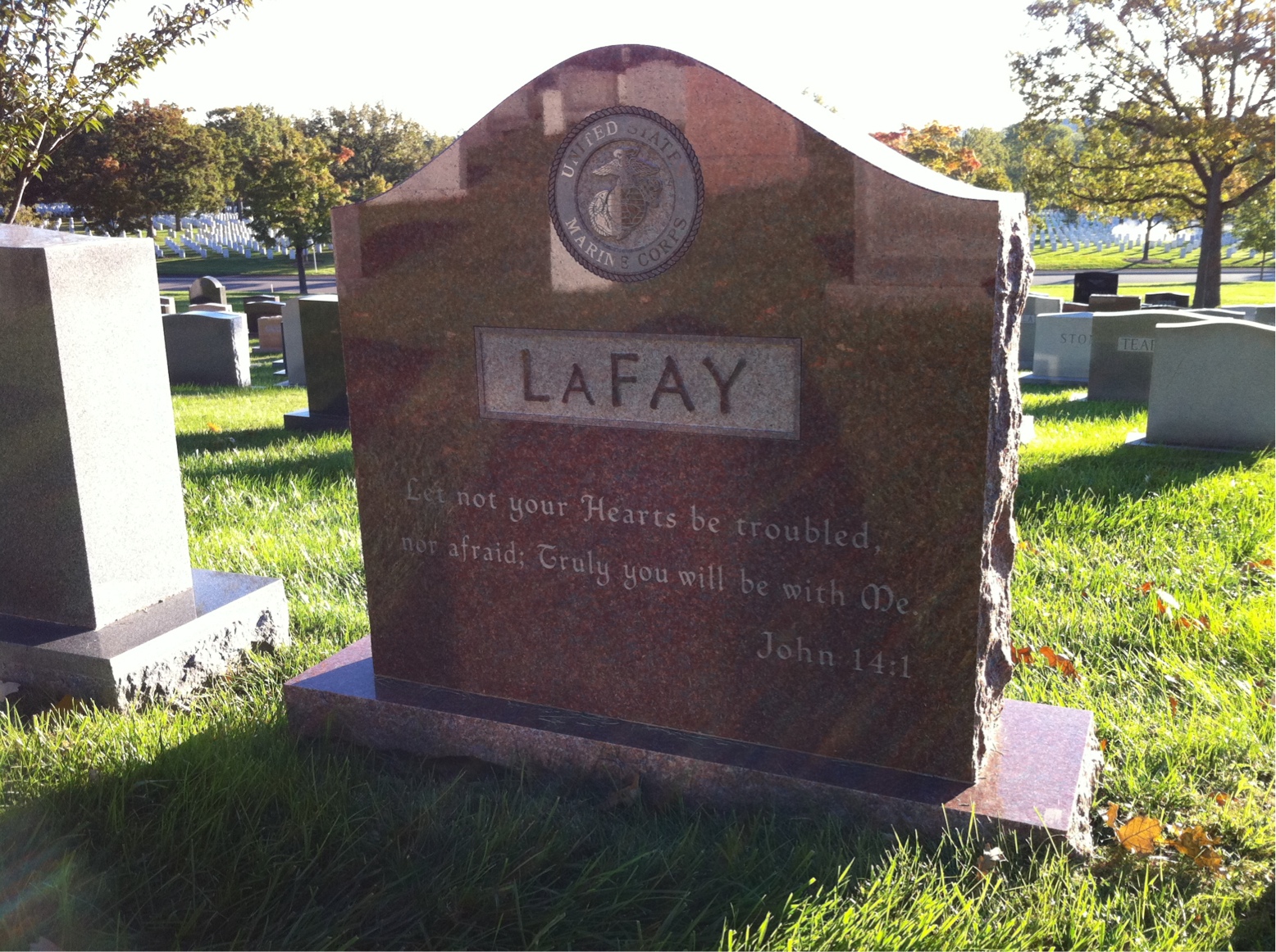 Back of headstone — Howard Lafay