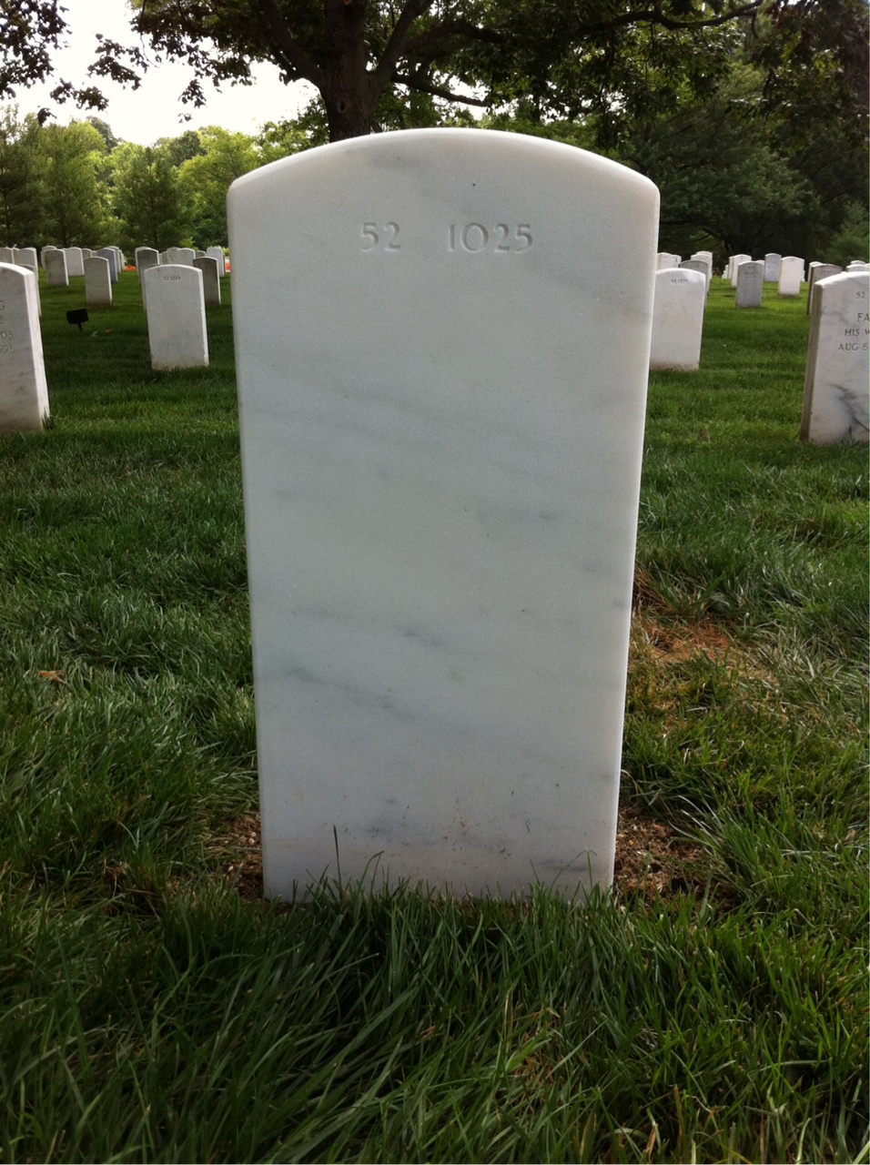 Back of headstone — Carl Mitchum